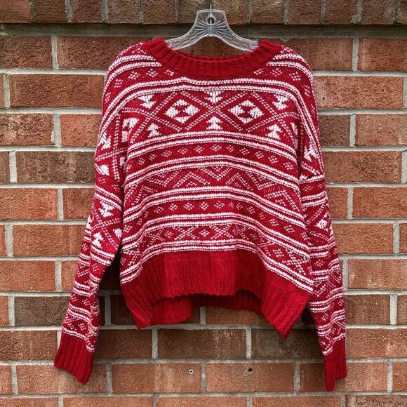 American Eagle Fairisle Sweater Christmas sz Medium NWT - Picture 2 of 10